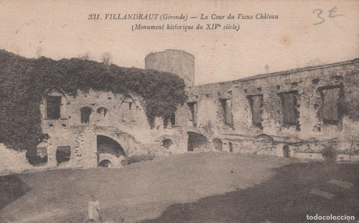 Postkarten: France Villandraut Cour Vieux Ch&acirc;teau Ruines Xive Si&egrave;cle *YAB353
