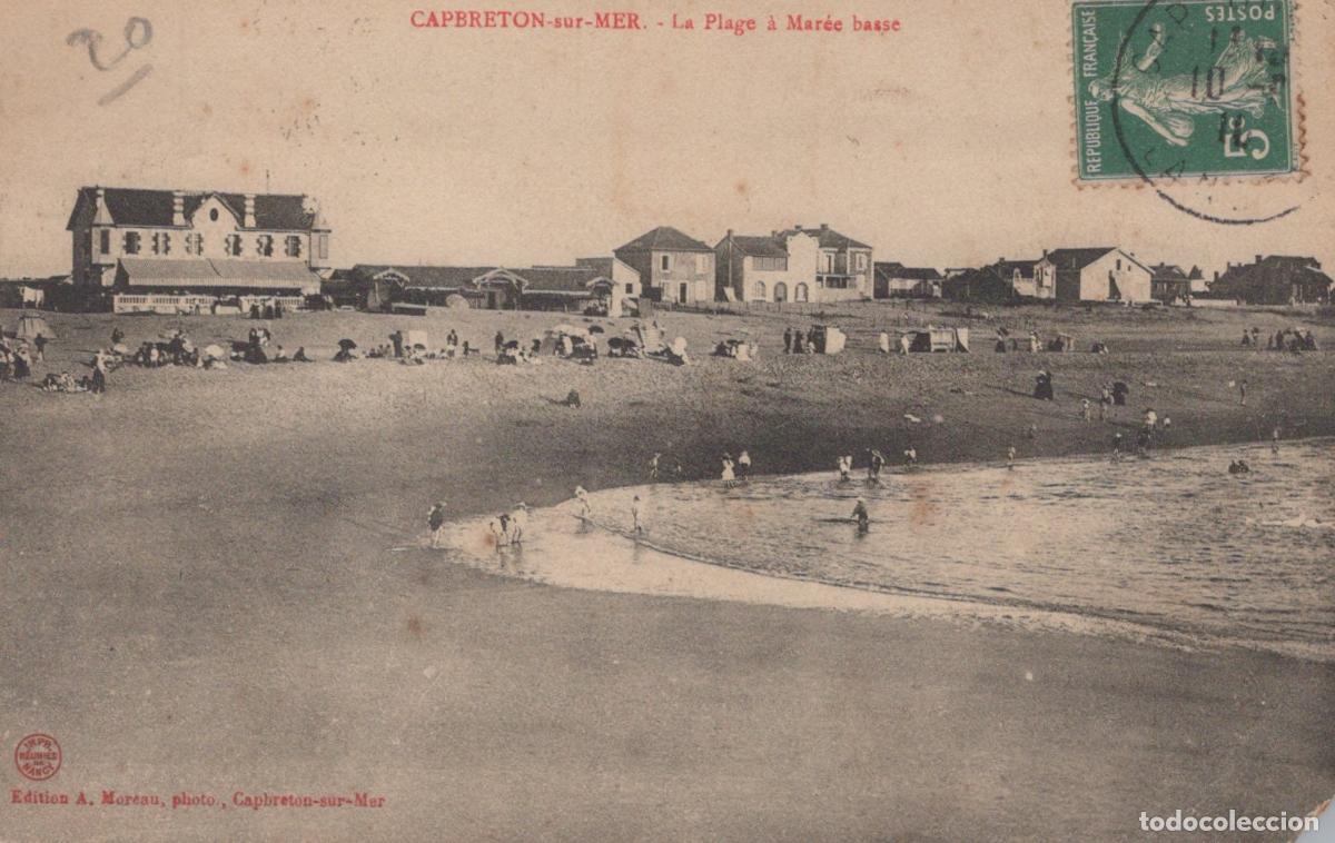 Cartoline: France Capbreton sur Mer Plage Mar&eacute;e Basse Architecture Post&eacute;e *YAB385