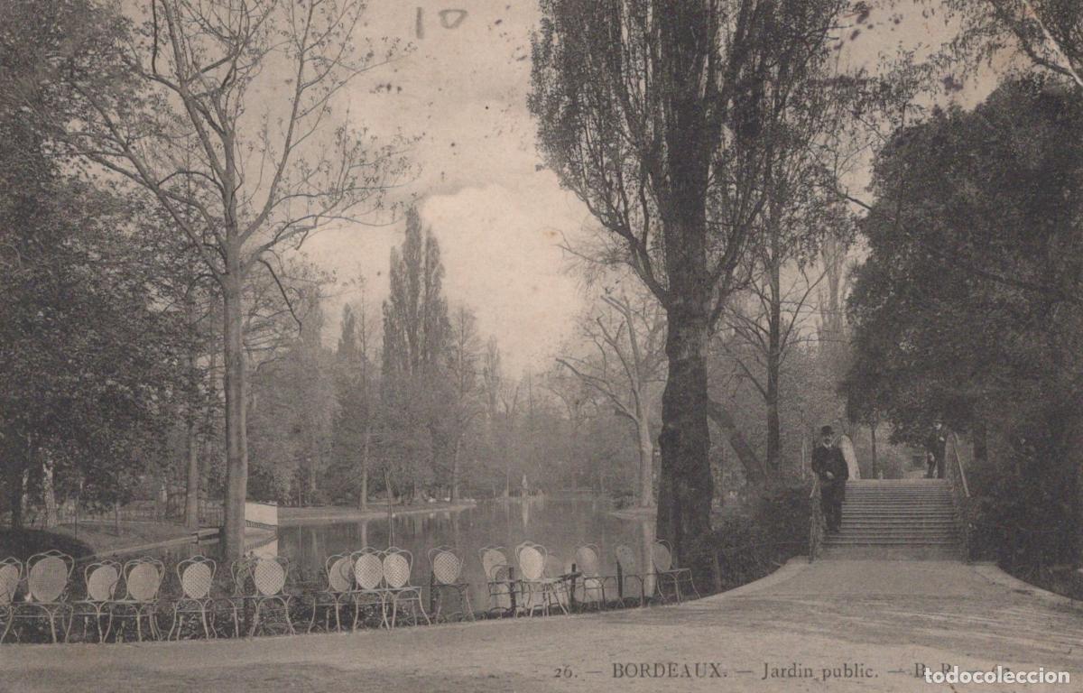 Cartoline: France Bordeaux Jardin Public Paysage Lac Chaises Personne 1907 *YAB402
