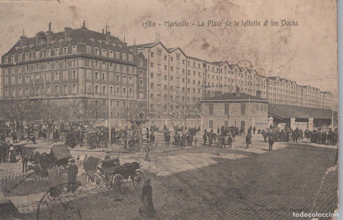 Postkarten: France Marseille Place Joliette Docks Vie Portuaire *YAB543