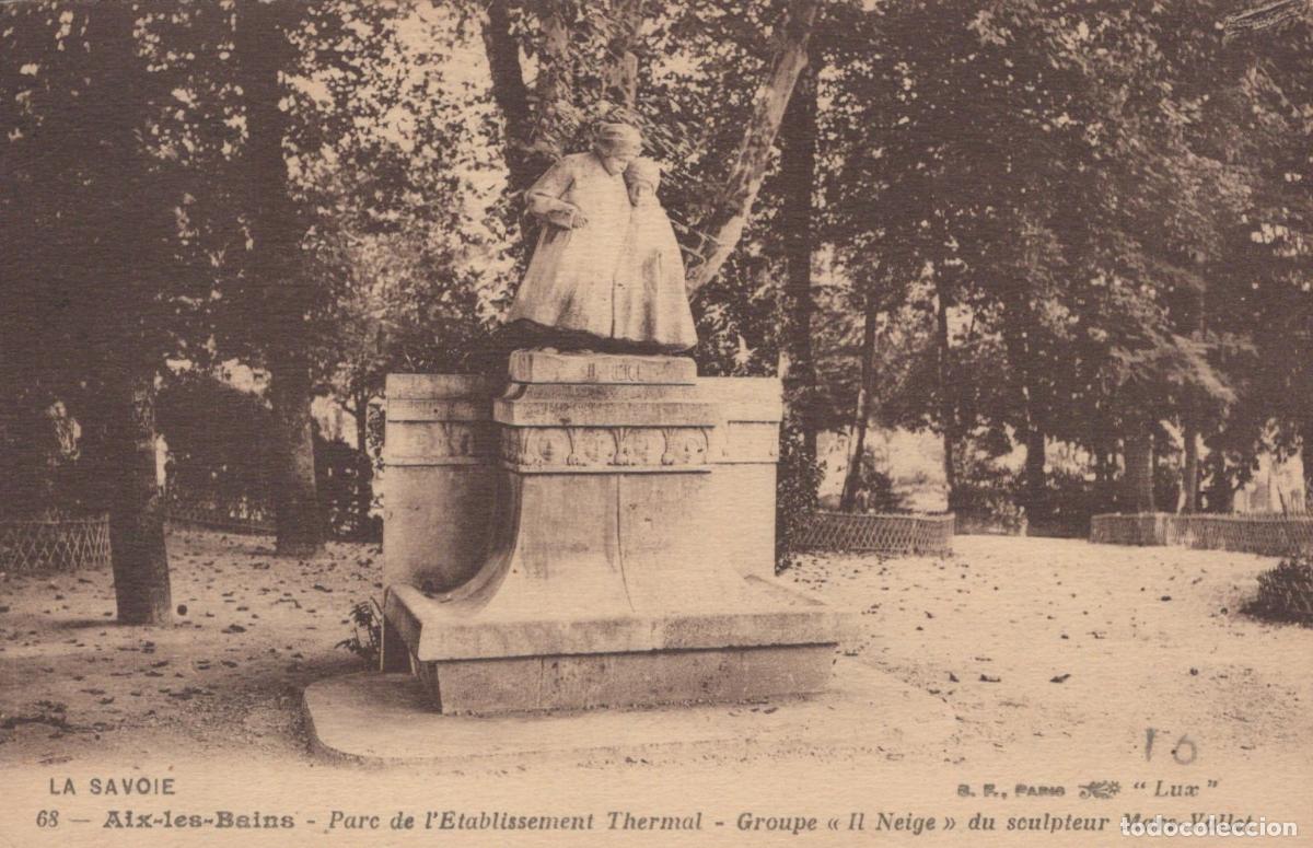 Postkarten: France Aix les Bains Parc Thermal Groupe IL Neige *YAB551
