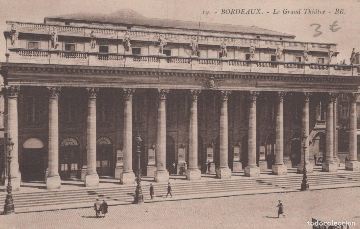 Postkarten: France Bordeaux Le Grand Th&eacute;&acirc;tre Architecture Avec Inscription *YAB425