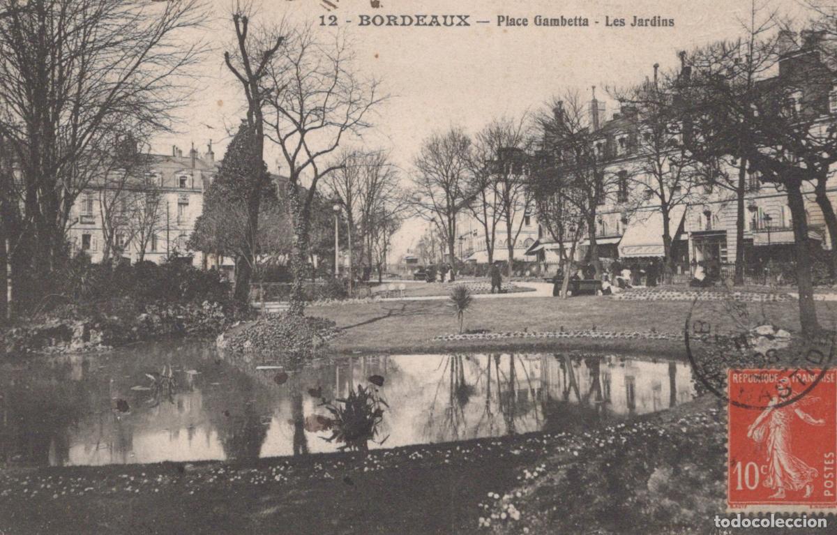 Postkarten: France Bordeaux Place Gambetta Jardins Parc *YAB430