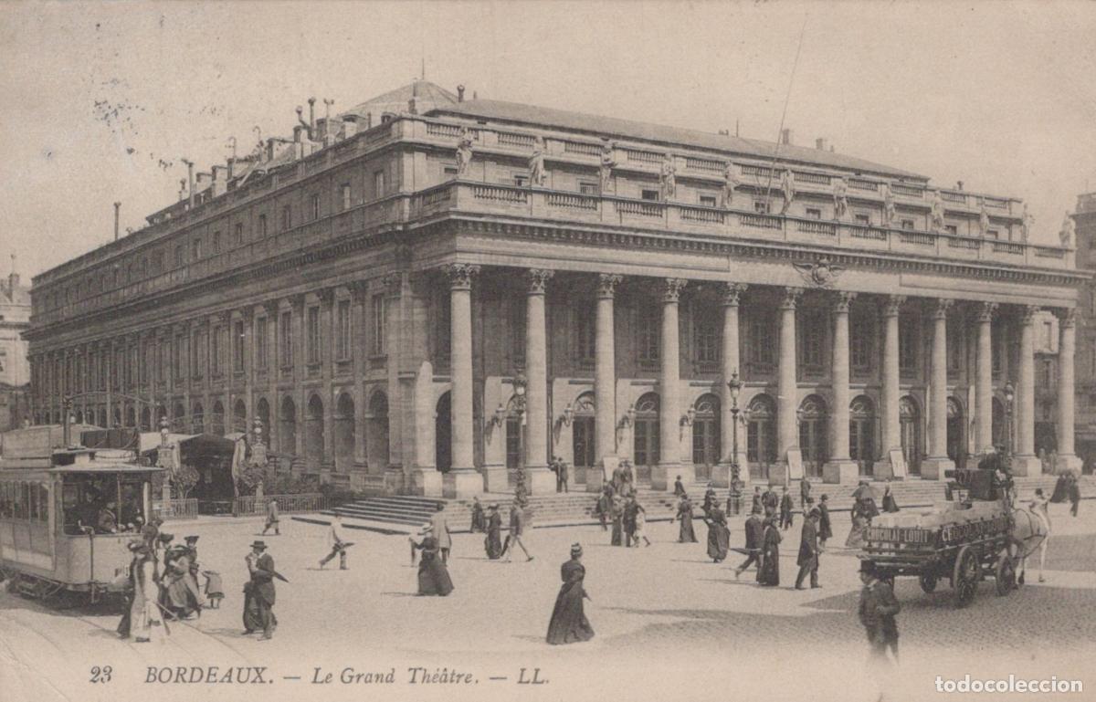 Cartes Postales: France Bordeaux Grand Th&eacute;&acirc;tre Sc&egrave;ne Urbaine Avec Tramway *YAB442