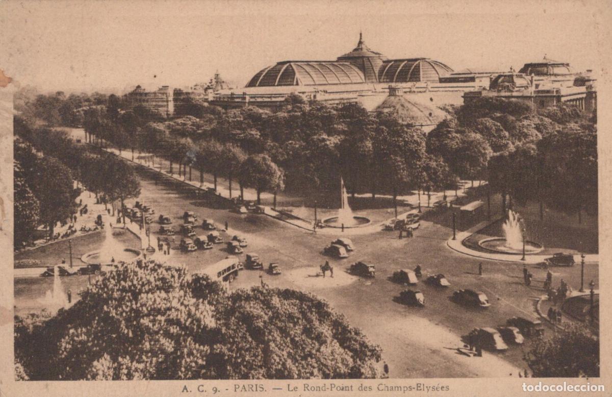 Cartes Postales: France Paris &Icirc;le de Rond Point Champs &Eacute;lys&eacute;es Grand Palais *YAB578
