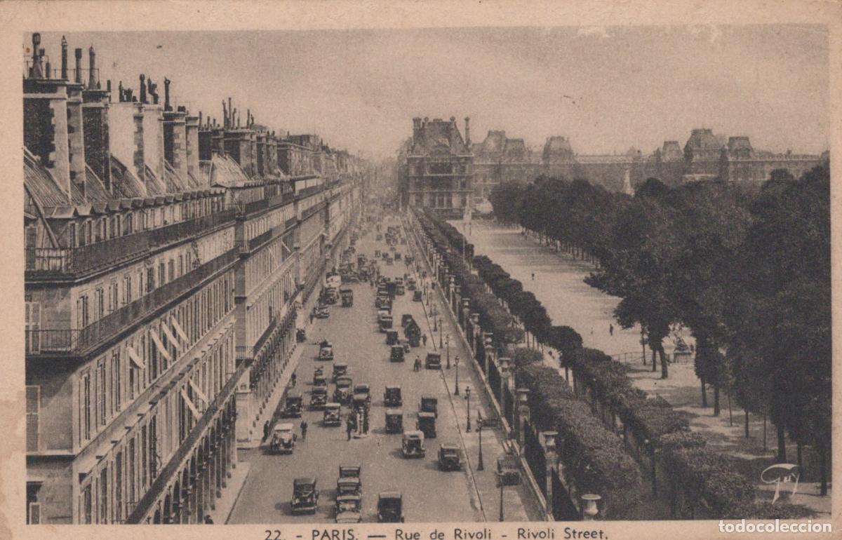 Cartes Postales: France Paris &Icirc;le de Rue de Rivoli V&eacute;hicules Anciens Louvre *YAB579