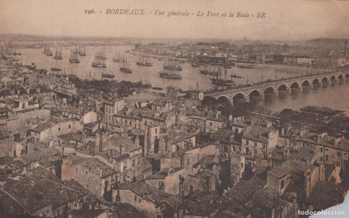 Cartes Postales: France Bordeaux Vue G&eacute;n&eacute;rale Pont et Rade Voiliers *YAB447