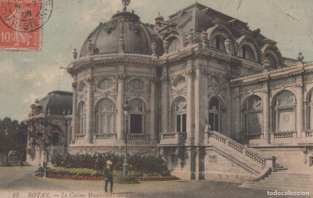 Postcards: France Roy&agrave;n Le Casino Municipal Architecture Belle &Eacute;poque Post&eacute;e *YAB588