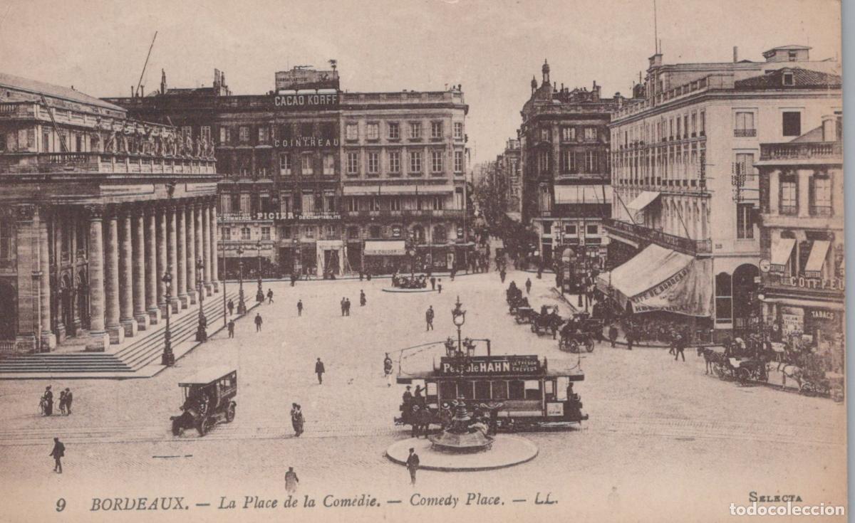 Postcards: France Bordeaux Place Com&eacute;die Grand Th&eacute;&acirc;tre Tramway *YAB455