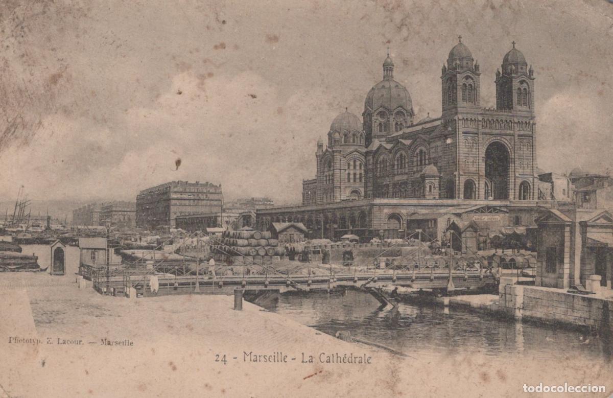 Postcards: France Marseille Cath&eacute;drale de la Major et Vieux Port *YAB598