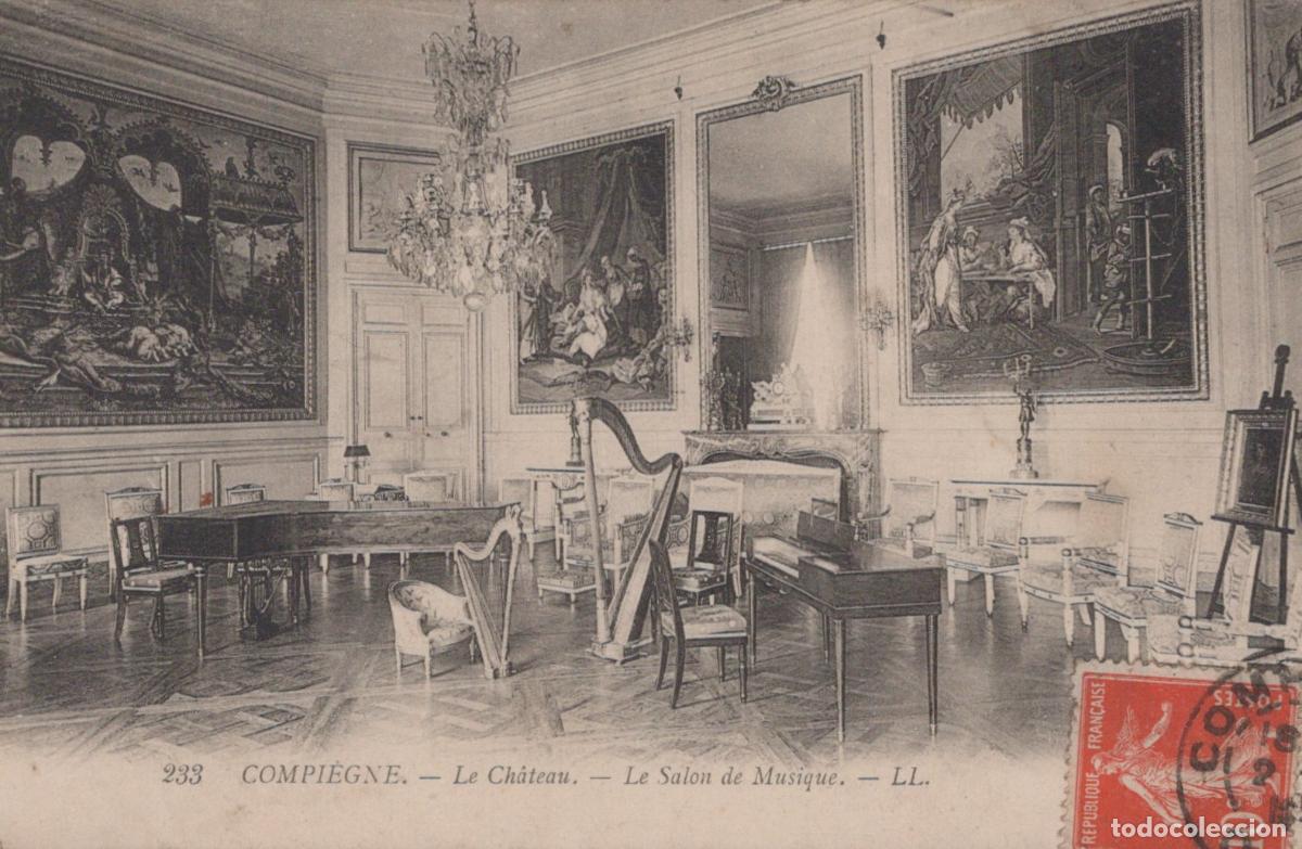 Postcards: France Compi&egrave;gne Ch&acirc;teau Salon de Musique Int&eacute;rieur Royal *YAB611