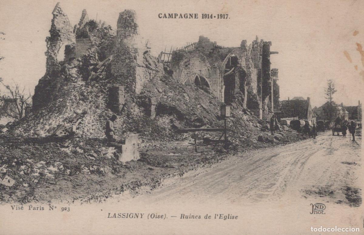 Postcards: France Lassigny Ruines &Eacute;glise Campagne 1914 1917 *YAB470