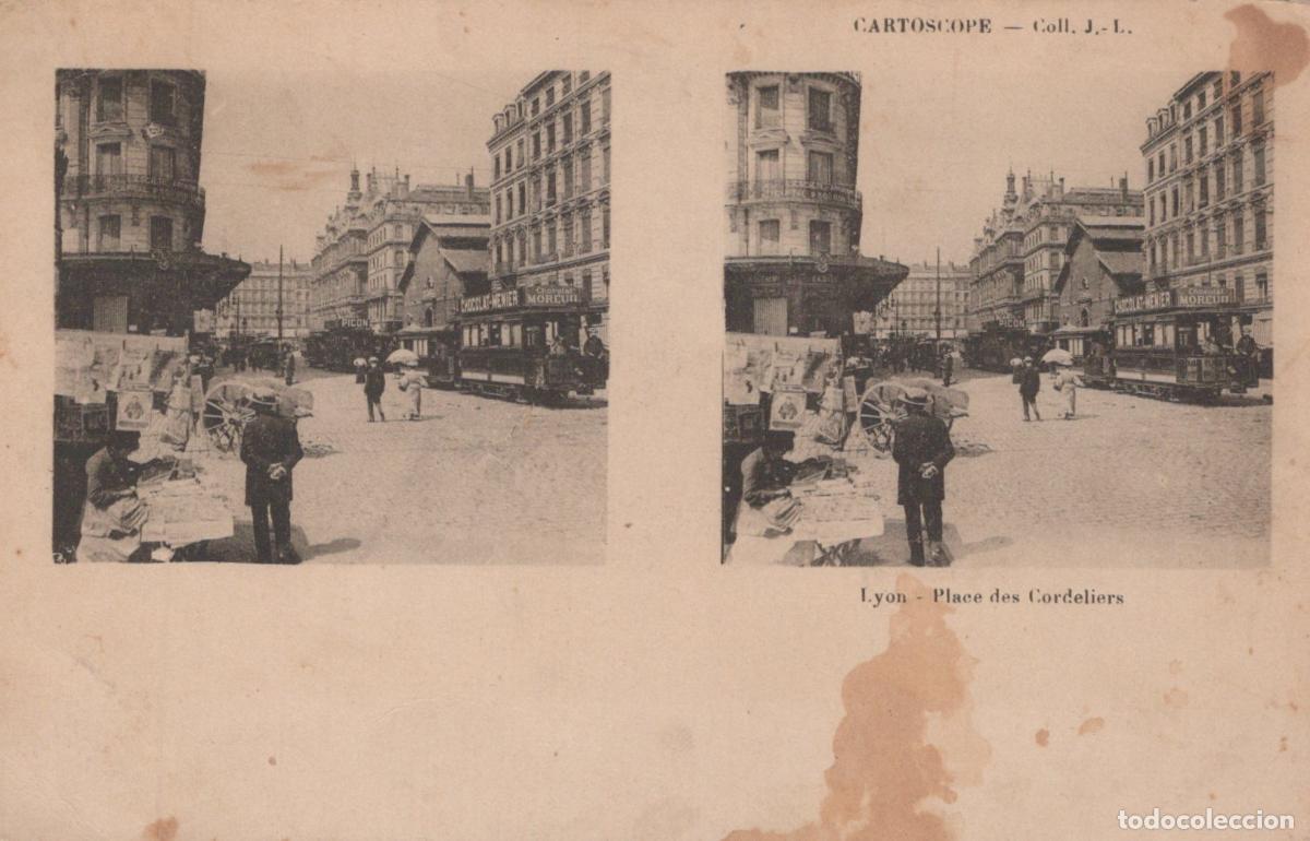 Postcards: France Lyon Place des Cordeliers Rue Architecture Tramway Unposted *YAB620