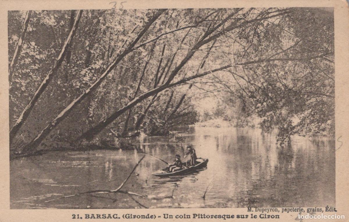 Postcards: France Barsac Sc&egrave;ne Pittoresque sur le Giron Barque Post&eacute;e *YAB639
