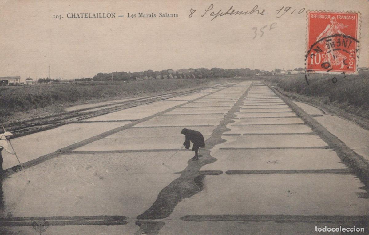 Postcards: France Chatelaillon Marais Salants R&eacute;colte du Sel *YAB490