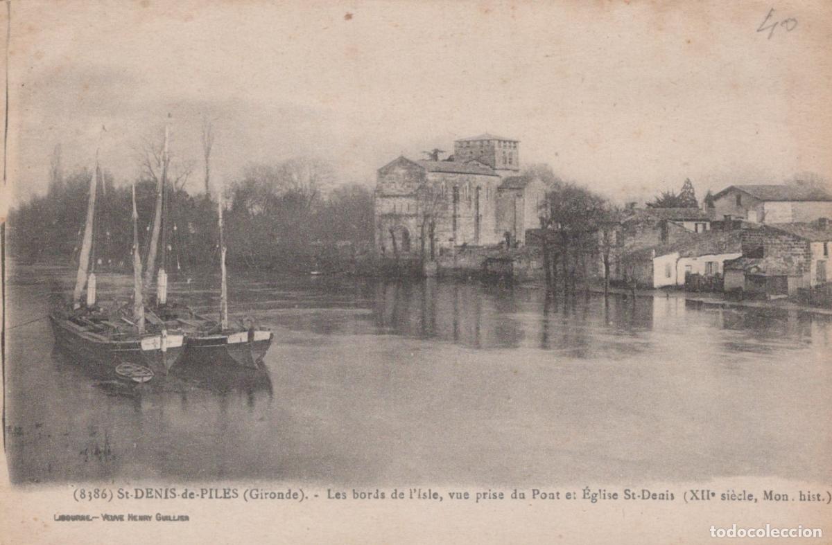 Cartes Postales: France St Denis de Piles Bords de L Isle &Eacute;glise St Denis Xiie S Unposted *YAB500
