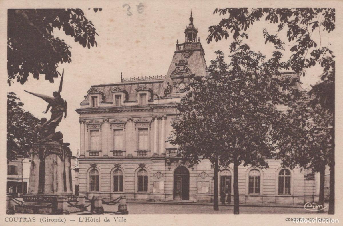 Postkarten: France Coutras H&ocirc;tel de Ville Mairie Monument Architecture *YAB672