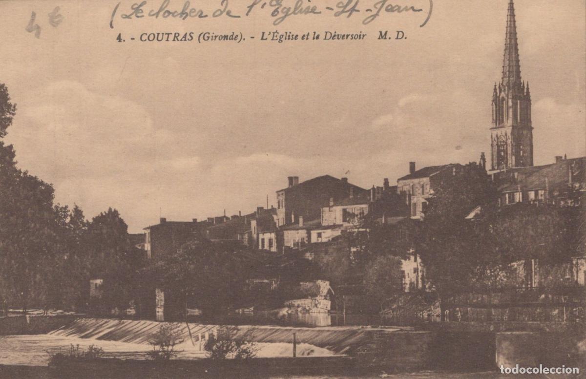 Postkarten: France Coutras &Eacute;glise St Jean D&eacute;versoir Paysage Urbain Utilis&eacute;e *YAB670