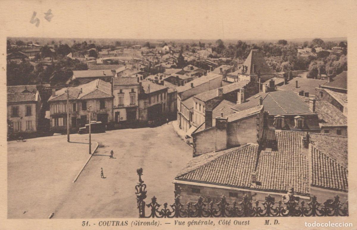 Postkarten: France Coutras Vue G&eacute;n&eacute;rale C&ocirc;t&eacute; Ouest Architecture Sc&egrave;ne Urbaine *YAB682