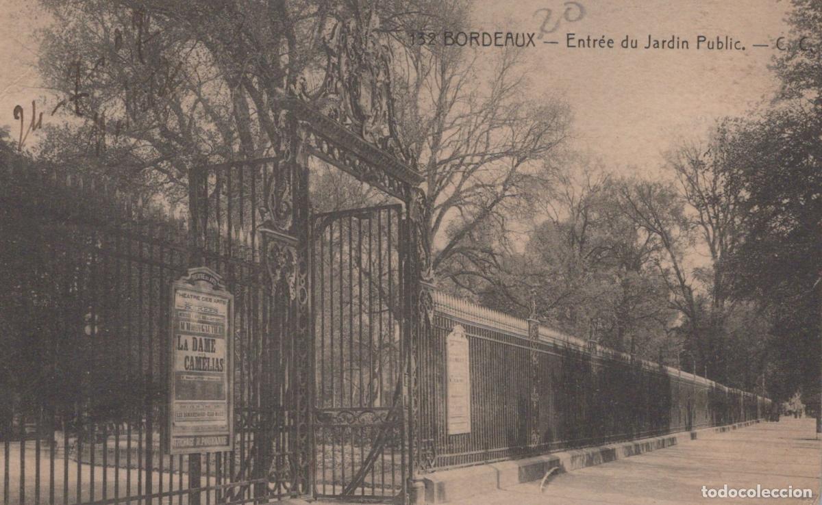 Postales: France Bordeaux Entr&eacute;e Jardin Public Th&eacute;&acirc;tre Arts *YAB739
