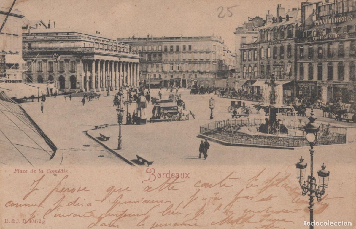 Postales: France Bordeaux Place de la Com&eacute;die Grand Th&eacute;&acirc;tre Fontaine *YAB735