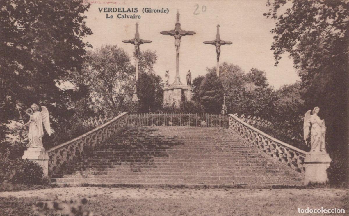 Postales: France Verdelais Le Calvaire Monumental Escalier Statues D Anges *YAB753