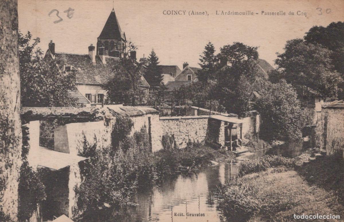 Postcards: France Coincy L Ardrirnouille Rivi&egrave;re Passerelle du Coq &Eacute;glise *YAB776