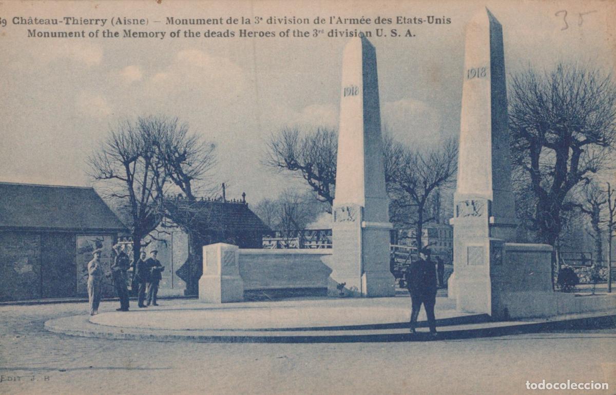 Postcards: France Ch&acirc;teau Thierry Monument 3e Division US Arm&eacute;e Wwi Unposted *YAB773