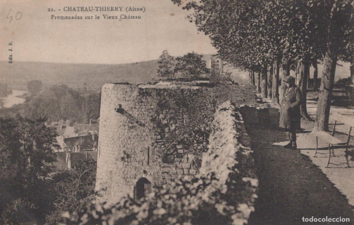 Postcards: France Chateau Thierry Vieux Ch&acirc;teau Promenade Architecture Un Unposted *YAB774