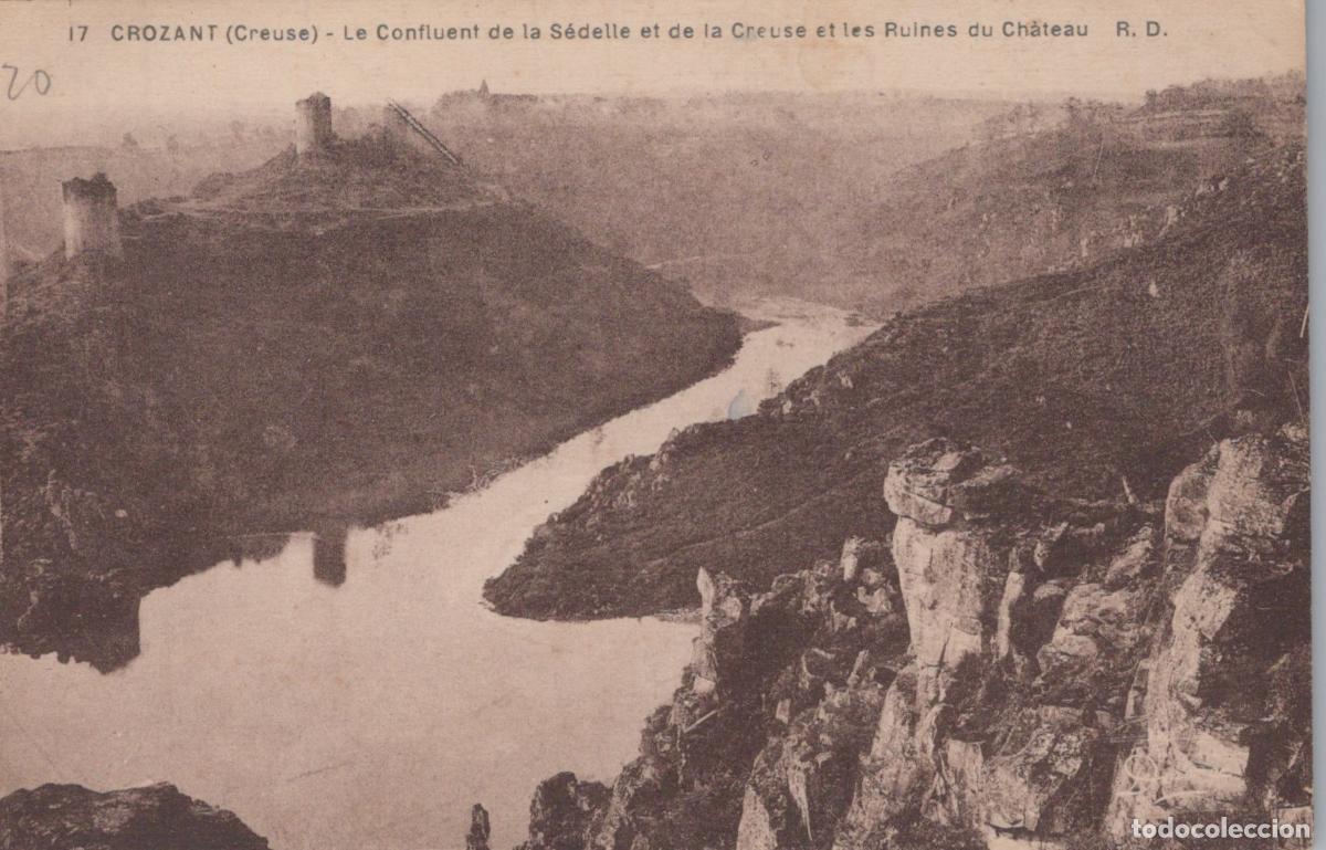 Postcards: France Crozant Confluent S&eacute;delle et Ruines du Ch&acirc;teau Unposted *YAB786