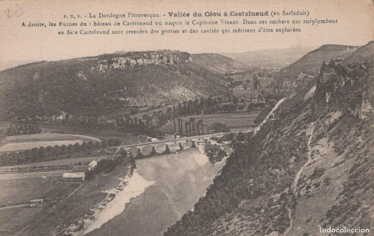 Postcards: France Castelnaud Vall&eacute;e du C&eacute;ou Pont Ch&acirc;teau Paysage *YAB607