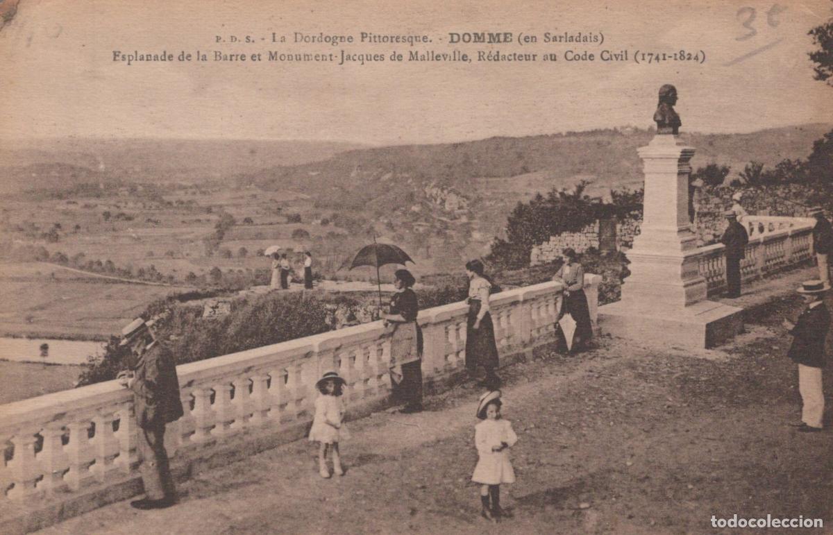 Postales: France Domme Esplanade de la Barre Monument Jacques de Malleville Vue *YAB829