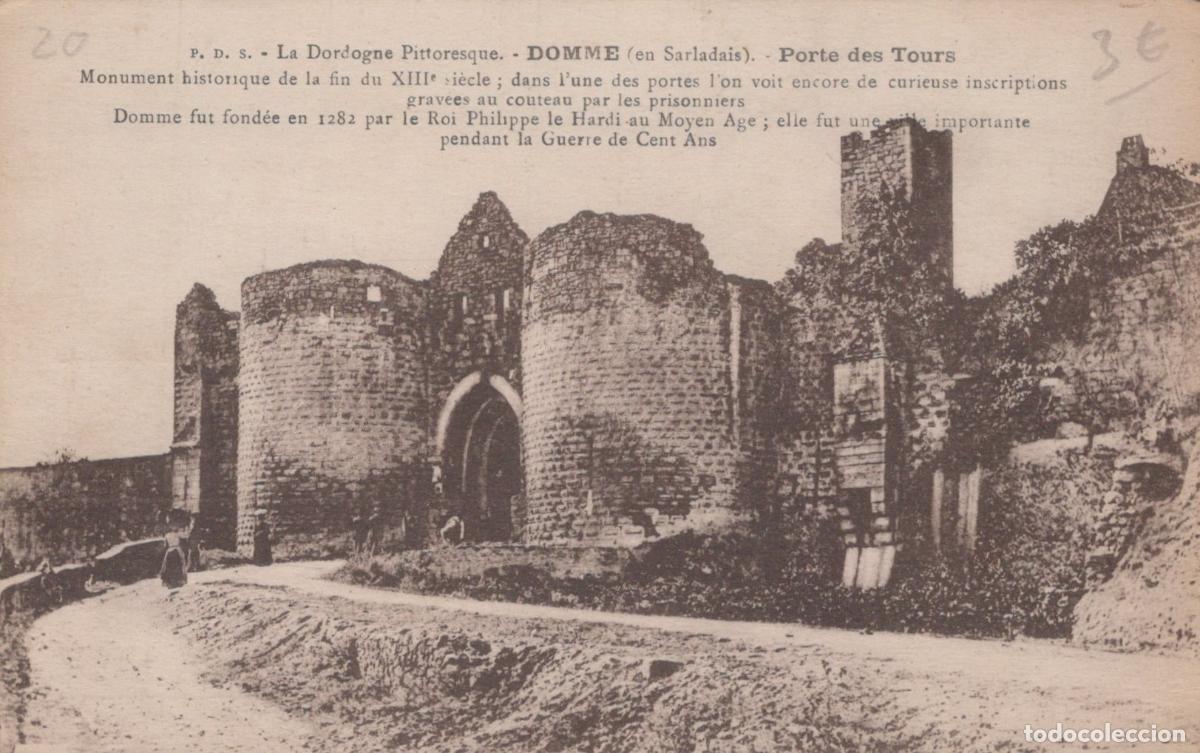 Postkarten: France Domme Porte des Tours Ruines M&eacute;di&eacute;vales *YAB858
