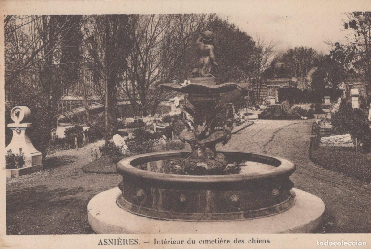 Postkarten: France Asni&egrave;res Cimeti&egrave;re des Chiens Fontaine Ch&eacute;rubin Unposted *YAB874
