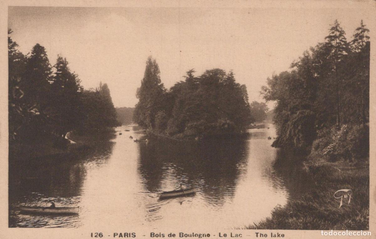 Postkarten: France Paris &Icirc;le de Bois de Boulogne le Lac Barques *YAB873