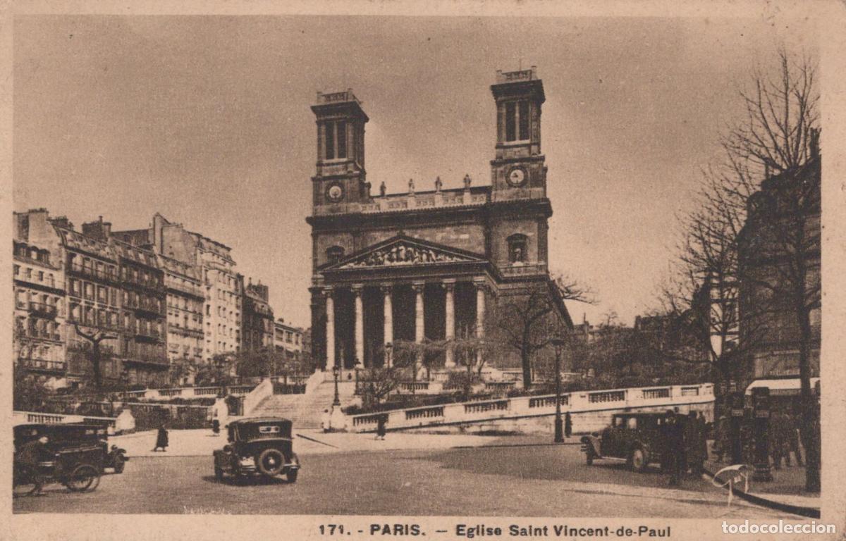 Postkarten: France Paris &Icirc;le de &Eacute;glise Saint Vincent de Paul Architecture Unposted *YAB881