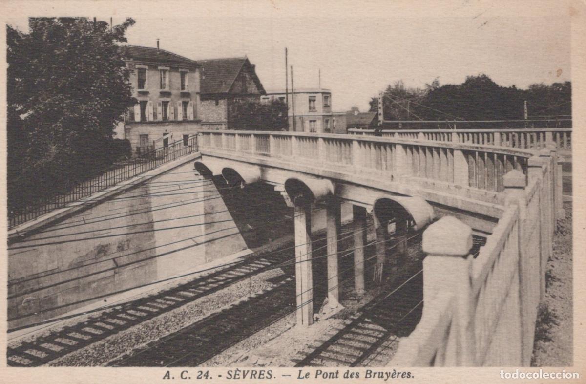Postkarten: France S&egrave;vres &Icirc;le de Pont des Bruy&egrave;res Voies Ferr&eacute;es *YAB879