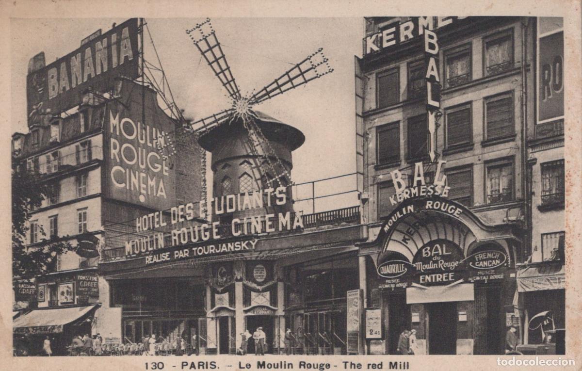 Postkarten: France Paris &Icirc;le de Moulin Rouge Cabaret Architecture Sc&egrave;ne de Rue *YAB889