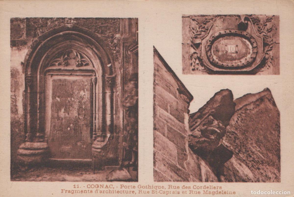 Cartes Postales: France Cognac Porte Gothique Fragments D Architecture Rue Cordeliers *YAB901