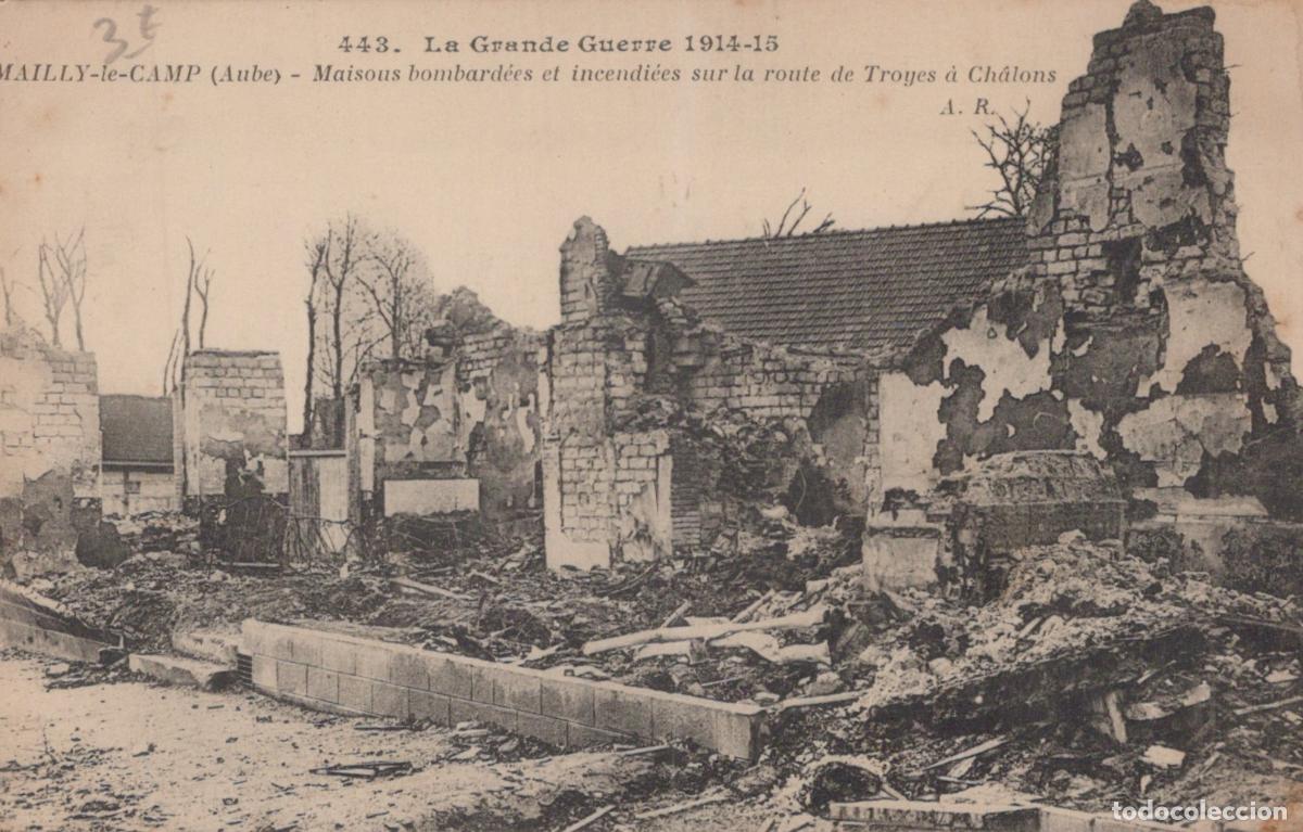 Cartes Postales: France Mailly le Camp Maisons Bombard&eacute;es Grande Guerre 1914 15 *YAB916