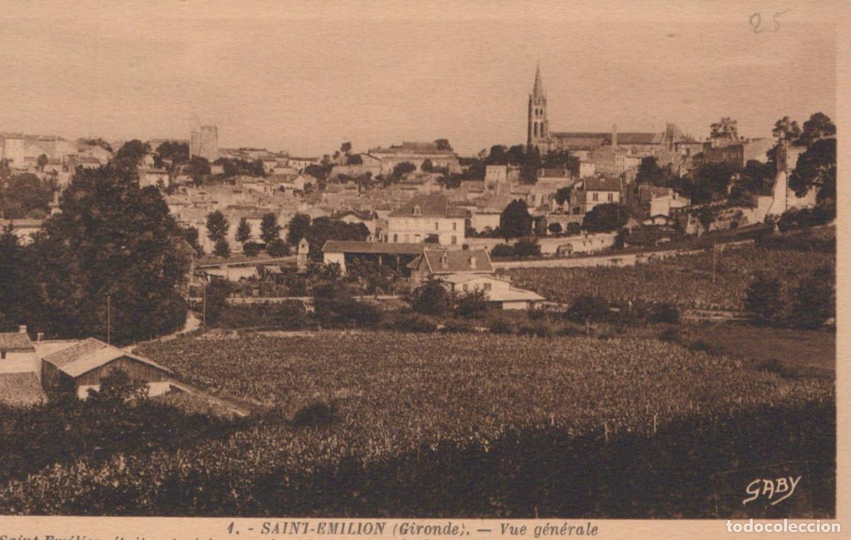 Postkarten: France Saint Emilion Vue G&eacute;n&eacute;rale Architecture Vignobles Unposted *YAB929