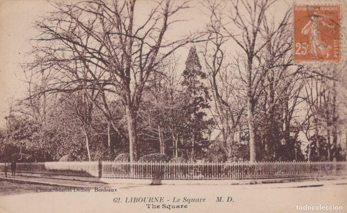 Postkarten: France Libourne Le Square Parc Arbor&eacute; en Hiver Circul&eacute;e *YAB934