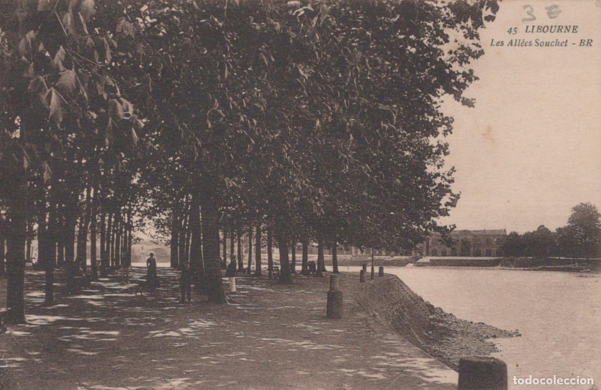 Postkarten: France Libourne Les All&eacute;es Souchet Promenade le Long de la Dordogne *YAB943