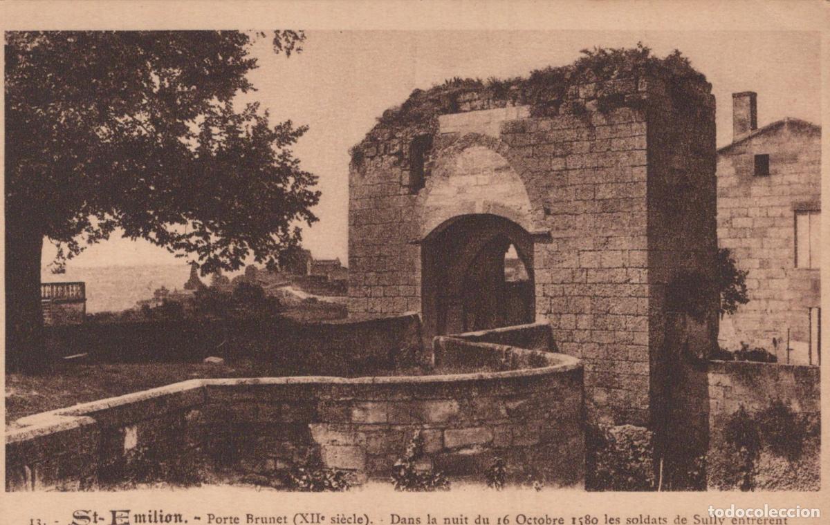 Postkarten: France St Emilion Porte Brunet Xiie Si&egrave;cle Ruines Unposted *YAB951