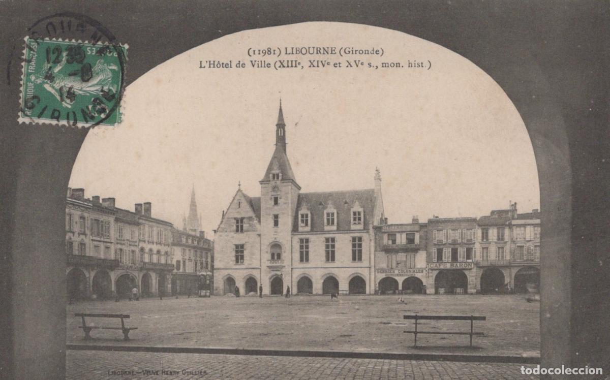 Postkarten: France Libourne H&ocirc;tel de Ville Place Sc&egrave;ne *YAB958