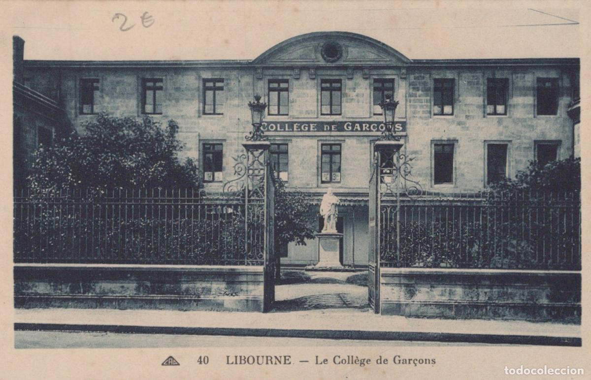 Postkarten: France Libourne Coll&egrave;ge de Gar&ccedil;ons Architecture &Eacute;ducative Carte 1943 *YAB963