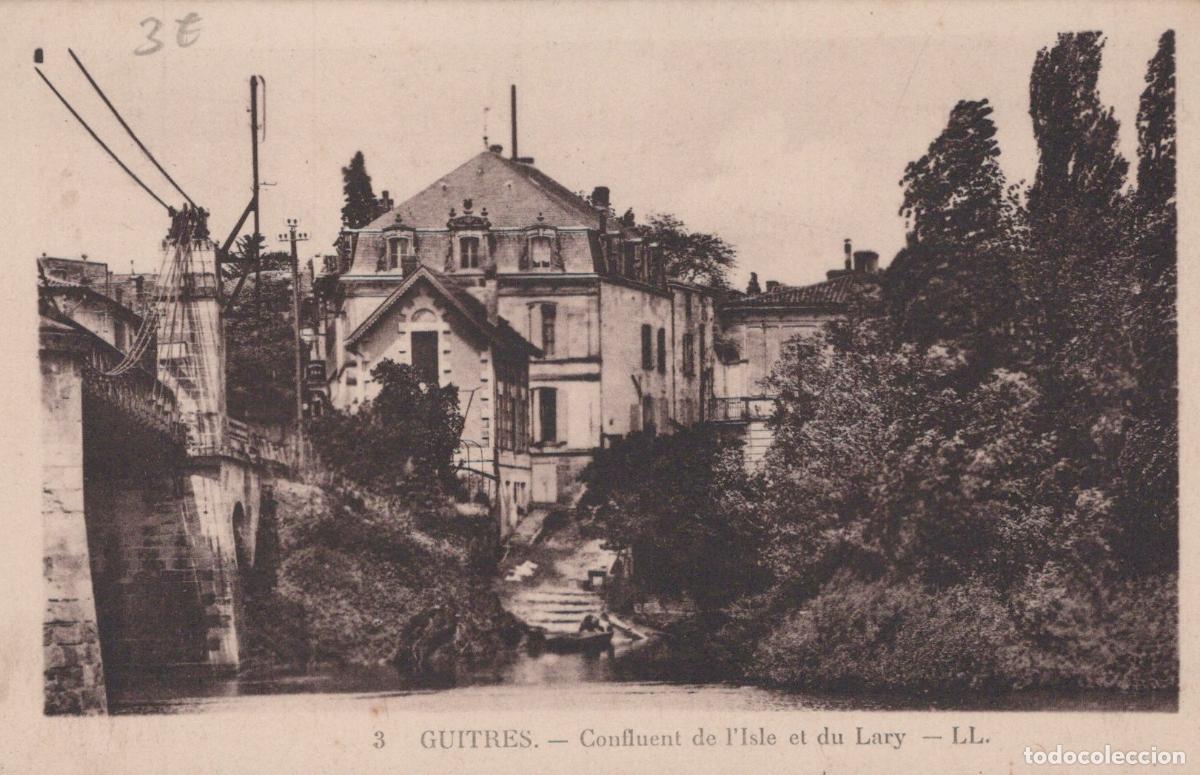 Postkarten: France Guitres Confluent Isle Lary Pont Suspendu *YAB693