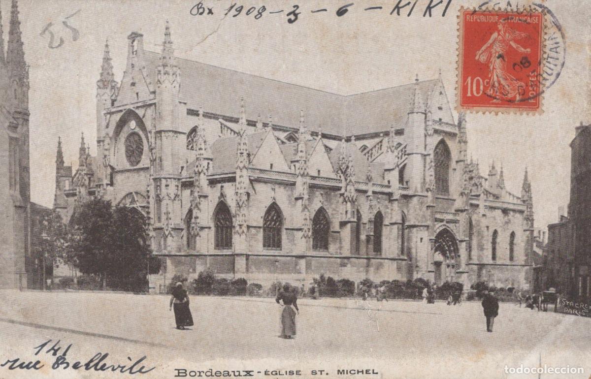 Postcards: France Bordeaux &Eacute;glise Saint Michel Architecture *YAB716