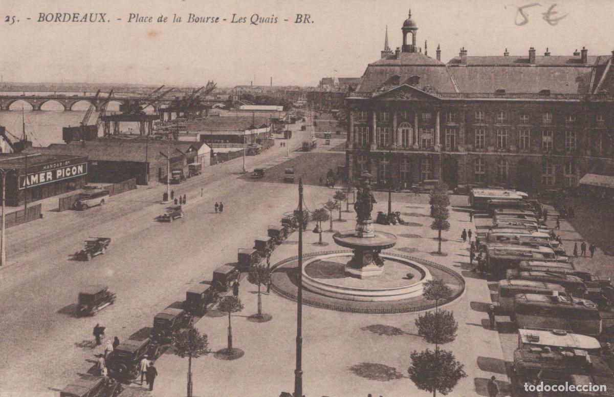 Postcards: France Bordeaux Place Bourse Quais Pont Pierre Architecture *YAB738