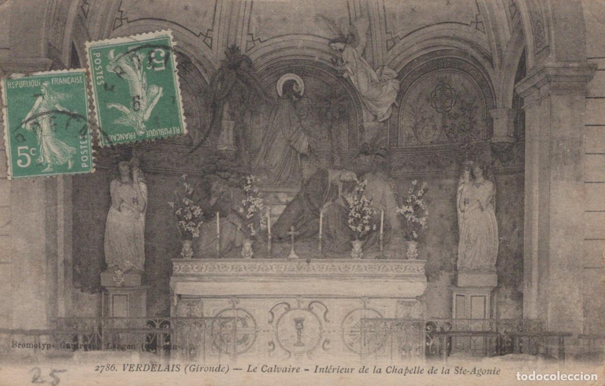 Postcards: France Verdelais Chapelle Ste Agonie Int&eacute;rieur le Calvaire *YAB762